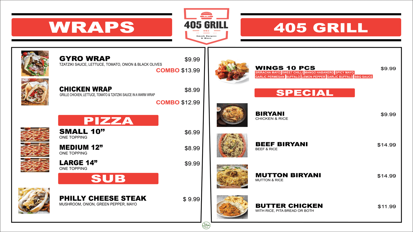 405 Grill Full Menu Page 2